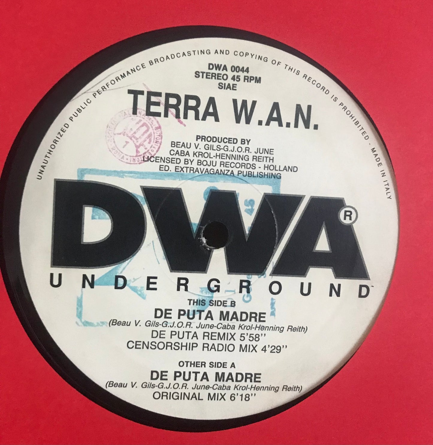 Terra W.A.N. - De Puta Madre (12")