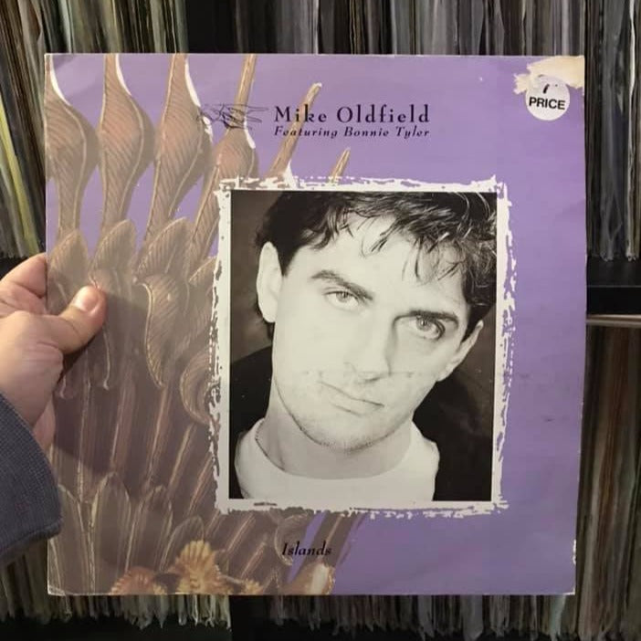 Mike Oldfield Featuring Bonnie Tyler - Islands (12") (portada con desgarro de sticker)