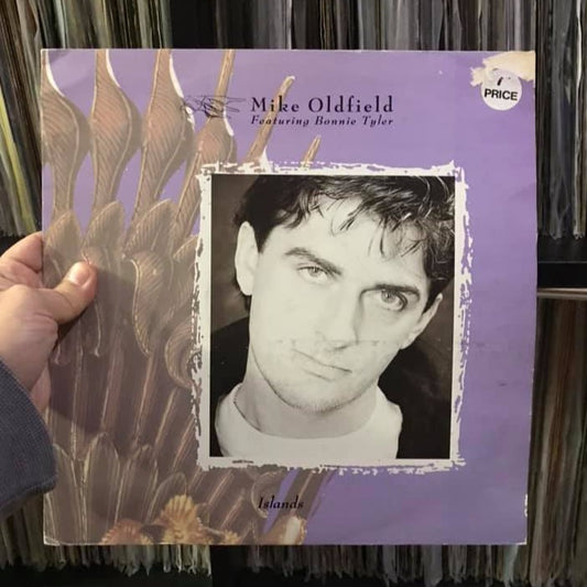 Mike Oldfield Featuring Bonnie Tyler - Islands (12") (portada con desgarro de sticker)