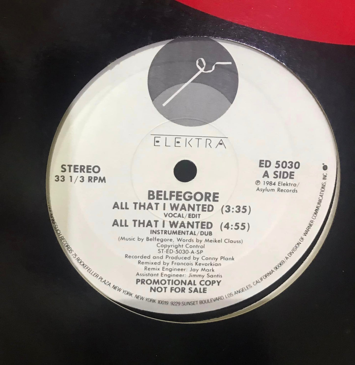 Belfegore - All That I Wanted (12", Promo)