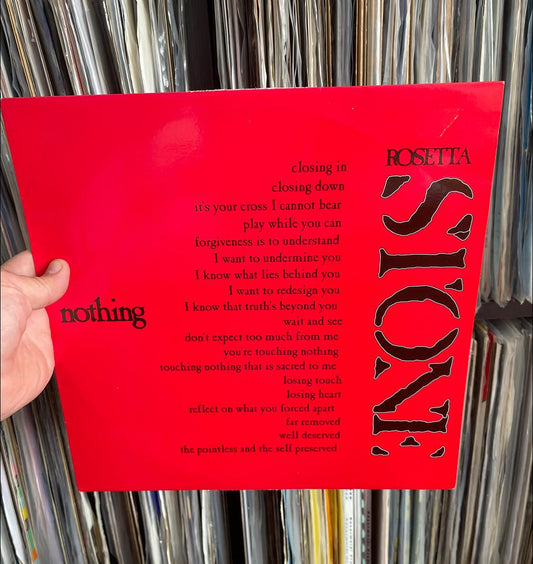 Rosetta Stone - Nothing (12") portada abierta por la parte superior